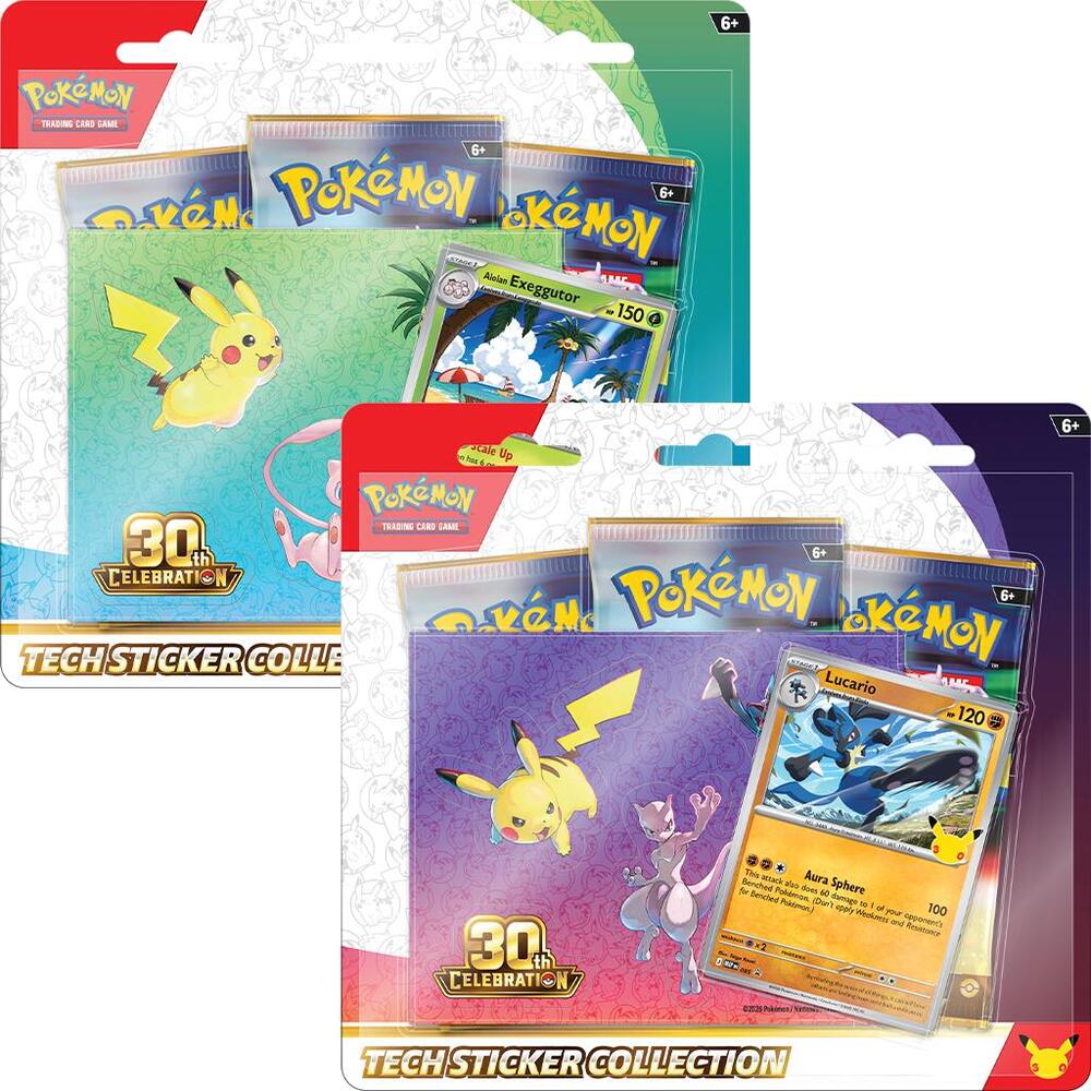 Pokemon- 30th Celebration Tech Sticker Collection