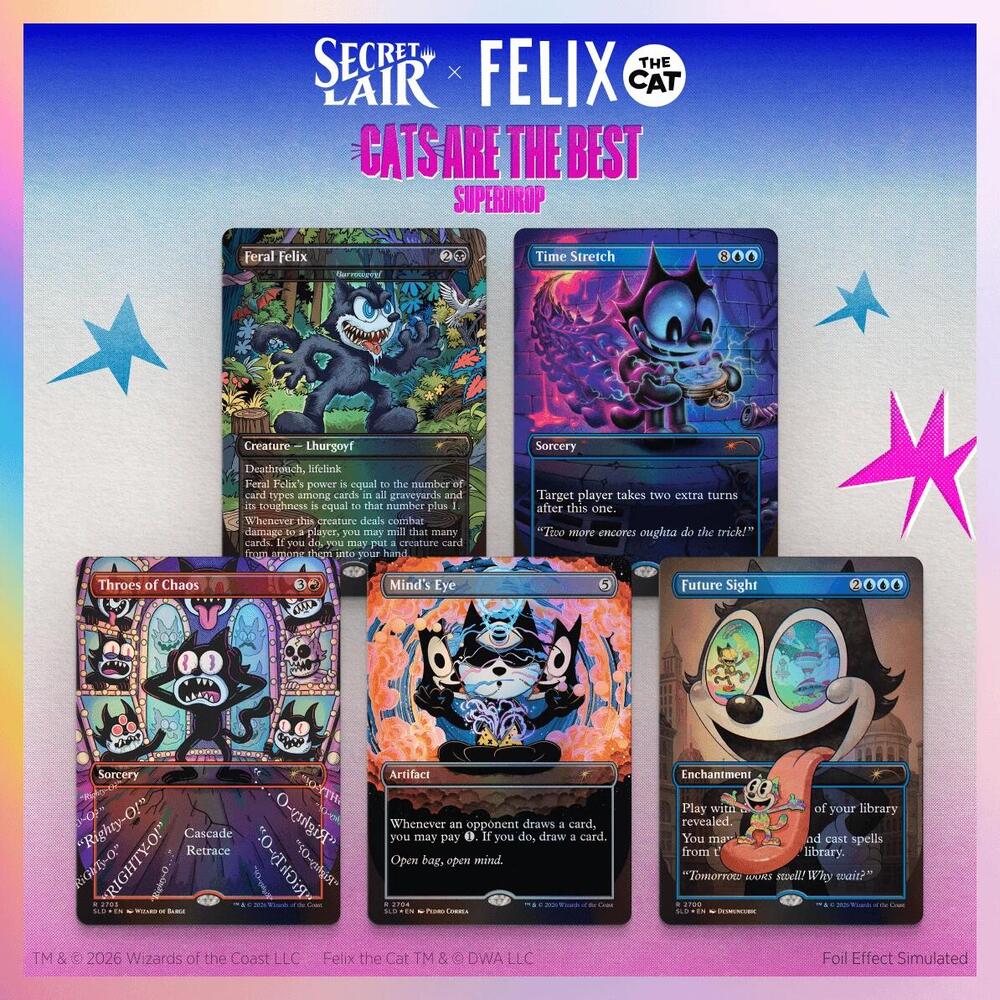 Secret Lair Drop: Secret Lair x Felix the Cat: Magic Bag of Tricks - Traditional Foil Edition